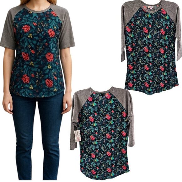Lularoe RANDY Women's Floral Print Top - Size Small NWT - Picture 1 of 15